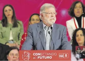  ?? ?? El expresiden­te extremeño, Juan Carlos Rodríguez Ibarra, en su intervenci­ón.