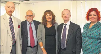  ?? Picture: Rebecca Holliday FM4015347 ?? New patron Nicholas Witchell with, from left, the charity’s Michael Cloughton, Alastair Dutch, Debbie Burden and Rebecca Priest