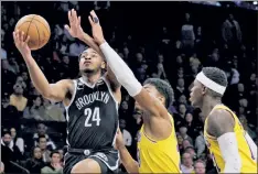  ?? N.Y. Post: Charles Wenzelberg ?? YES HE CAM: Spencer Dinwiddie, in addition to himself, said Cam Thomas (above) is one of the players the Nets can look to in a clutch situation and a basket is needed.