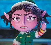  ?? HBO MAX ?? Sarah Silverman voices Candy Smalls, an elf who dreams of being the first female Santa Claus, in “Santa Inc.”