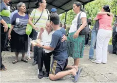  ??  ?? BEAT DOWN: Bernardo Jarquin, who was arrested for participat­ing in a protest against President Daniel Ortega’s government, after being released in Managua, Nicaragua.