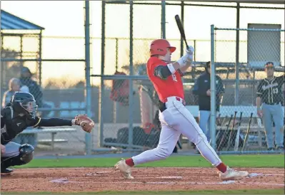  ?? File photo ?? Sonoravill­e High School senior Zach Lyles, shown here last year slamming a double against North Murray, and the Phoenix are looking for another great year after the team had a school record 23 wins in 2022.