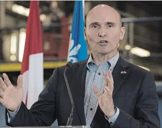  ?? JACQUES BOISSINOT THE CANADIAN PRESS FILE PHOTO ?? Jean-Yves Duclos, Minister of Families, Children and Social Developmen­t speaks on July 16 in Levis Que. documents show the Liberals were warned about the political consequenc­es of reviewing EI.