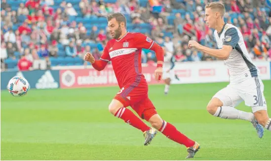  ?? | ABEL ARANGIAGA/ FIRE ?? Nemanja Nikolic leads MLS with 24 goals and is the first Fire player to top 20 in a season. The Fire must win Sunday to assure themselves a home playoff game.