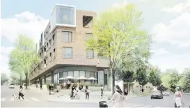  ??  ?? The Bowker Avenue developmen­t is slated to consist of three storeys of condos above commercial and retail space.