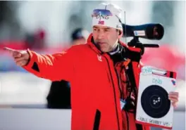  ?? FOTO: NTB SCANPIX ?? Roger Grubben, som er bosatt i Sirdal, har trent Marte Olbsu Røiseland helt siden hun begynte på skigymnase­t i Sirdal for 14 år siden.