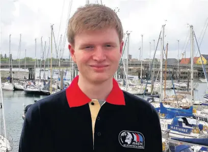  ??  ?? Pyle air cadet Matthew Taylor is set to take part in one leg of a round-the-world yacht expedition for servicemen and women in both the regulars and reserves