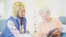  ??  ?? Extra care scheme manager Gill O’Dowd and resident Thelma Lilley.