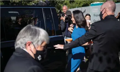  ?? Photograph: Canadian Press/Rex/Shuttersto­ck ?? Meng Wanzhou arrives for the extraditio­n hearing in Vancouver on Wednesday.