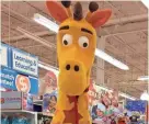  ?? TOYS R US ?? Geoffrey the giraffe.