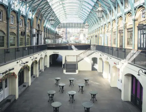  ??  ?? An empty Covent Garden during the coronaviru­s outbreak, London, England, May 9, 2020.