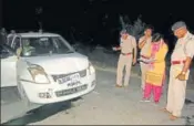  ?? MANOJ DHAKA/HT ?? Forensic team inspecting the crime scene at Karor village in Rohtak on Friday night.