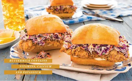  ?? PHOTO: THINKSTOCK ?? ◗ Fried chicken sliders with slaw.