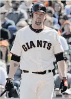  ?? Carlos Avila Gonzalez / The Chronicle ?? The reason for Aubrey Huff’s departure is unclear, and the Giants aren’t talking.