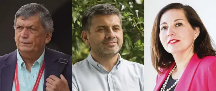  ?? ?? ► Lautaro Carmona, presidente del Partido Comunista; Gerardo Espíndola (Partido Liberal), alcalde de Arica; y la senadora Paulina Vodanovic, timonel del Partido Socialista.