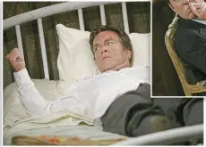  ??  ?? Smooth Operator: Jack’s (l.) carbon copy, Marco (both Peter Bergman), caused major mayhem in Genoa City.