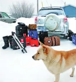  ??  ?? There was plenty of room for luggage for two people, though the dog stayed outside.