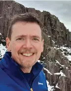  ??  ?? Survivor: Richard Tiplady hours before his Lake District accident