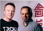  ??  ?? Technical director Bobby Earl (left) and creative director Kevin Oxland have been at Spiral House since its formation