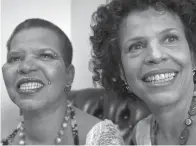  ?? Michael S. Williamson/Washington Post ?? Ntozake Shange, left, and her sister Ifa Bayeza, with whom she co-wrote the novel “Some Sing, Some Cry.”