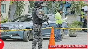  ??  ?? AGENTES DEL GOE DIERON SEGURIDAD