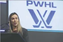  ?? THE CANADIAN PRESS FILES ?? Jayna Hefford, the PWHL's senior vice-president of hockey operations, says the league has achieved parity in its first season. With five games to go, all six teams remain in the playoff hunt.