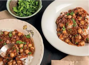  ?? WASHINGTON POST ?? ‘‘Chicken’’ tikka masala using chickpeas instead of chicken.