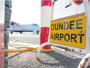  ??  ?? WALKOUT: Dundee is one of six affected airports. Picture by Kim Cessford.
