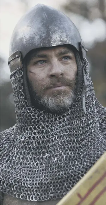  ??  ?? 0 Chris Pine played Robert the Bruce in the film Outlaw King last year