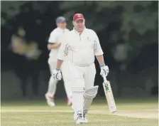  ?? ?? Clanfield’s Trevor Pullan walks off after a second-ball duck