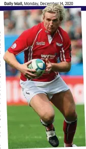  ??  ?? Fierce: Alix playing for Wales