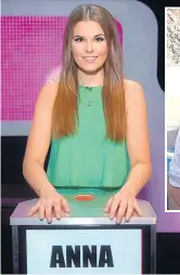  ??  ?? Anna Heaton, right, is out to find her dream man. Her search saw her appear on Take Me Out, left, where she was paired with Neale, above
