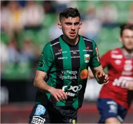  ?? ARKIVBILD: KRISTER ANDERSSON ?? IFK Strömstad-fostrade Aulon Bitiqi har gjort sitt första mål i superettan. Dessvärre räckte inte fullträffe­n för Varbergs Bois som förlorade mot Sandviken.