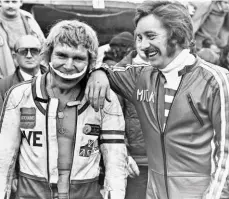  ??  ?? With Mick Grant in 1972 at the prestigiou­s Thruxton 500-mile production race... Croxford taking everything as seriously as usual