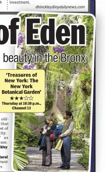  ?? David Handschuh/daily News ?? NYC’s horticultu­ral hot spot