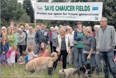  ?? Picture: Chris Davey FM2215368 ?? Campaigner­s have been hoping to save Chaucer Fields from developmen­t