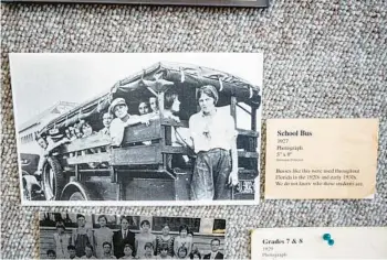  ?? ?? Above: Historical photos show schoolchil­dren from nearly a century ago during the Fall Country Jamboree at the Barbervill­e Pioneer Settlement.