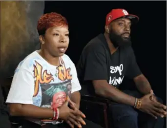  ?? SUSAN WALSH — THE ASSOCIATED PRESS FILE ?? In this file photo, the parents of Michael Brown, Lezley McSpadden, left, and Michael Brown Sr., sit for an interview with The Associated Press in Washington. The city attorney in Ferguson, Missouri, said Friday that the city’s insurance company paid...