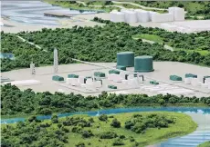  ?? THE CANADIAN PRESS/FILES ?? The constructi­on of the LNG Canada export terminal at Kitimat, a model of which is shown here, will help total employment spike on B.C.’s north coast in 2020, a new report suggests.