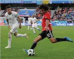  ?? MARK BAKER, AP / NTB SCANPIX ?? Uruguays José Gimenez ble matchvinne­r mot Egypt i VM i går.