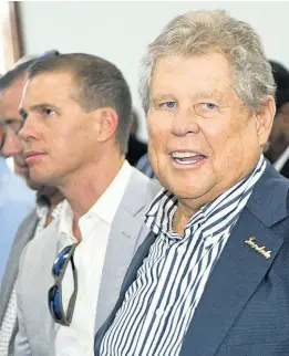  ?? FILE ?? Adam Stewart (left) and his father, ‘Butch’, of Sandals Resorts Internatio­nal.