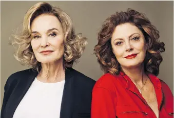  ?? RYAN PFLUGER ?? Jessica Lange, left, and Susan Sarandon are co-stars in Feud. The highly watchable series is revealing of producer Ryan Murphy’s stock sensibilit­ies and slick brand.