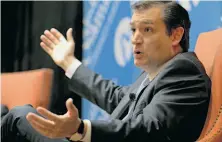  ?? Deborah Cannon / Associated Press ?? Texas Sen. Ted Cruz has gotten under the skin of both liberals and conservati­ves in the media in his first months in office.