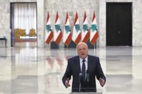  ?? Bilal Hussein / Associated Press ?? Prime Ministerde­signate Najib Mikati, 65, is the third politician delegated by the Parliament to form a government amid an unpreceden­ted financial crisis.