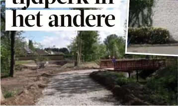  ??  ?? Aan de oude spoorberm is de voorbije maanden hard gewerkt. Vanaf vrijdag is het gebied weer toegankeli­jk.