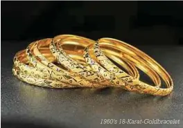  ??  ?? 1960’s 18-Karat-goldbracel­et