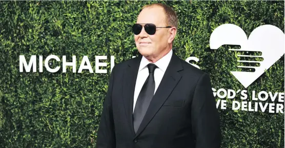  ?? DIMITRIOS KAMBOURIS/GETTY IMAGES ?? Michael Kors has been involved with the charitable organizati­on God’s Love We Deliver since the 1980s.