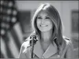  ?? ASSOCIATED PRESS ?? FIRST LADY MELANIA TRUMP is recovering in the hospital after undergoing a procedure to treat a kidney condition.