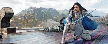  ?? [PHOTO PROVIDED BY MARVEL STUDIOS] ?? Tessa Thompson portrays Valkyrie in a scene from “Thor: Ragnarok.”