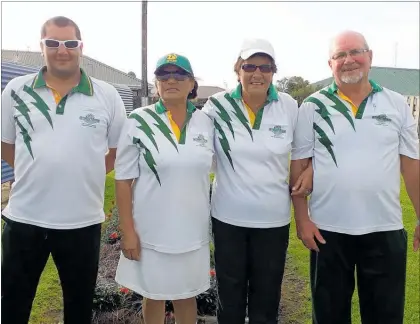  ?? PICTURE / SUPPLIED ?? Mike Reddy with Evelyn Bradley, and Jean and Paul Huxtable were the runners-up and winners respective­ly in a mixed pairs event at the Kaitaia RSA recently.